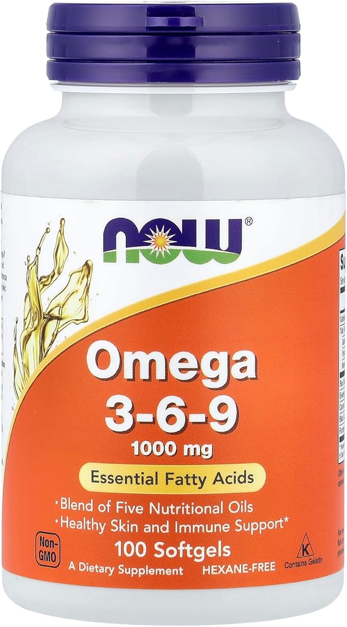 Now Foods Omega 3-6-9, 1,000 mg, 100 Softgel