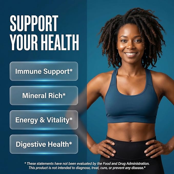 Clean Nutraceuticals Sea Moss Black Seed Oil Ashwagandha Turmeric Bladderwrack Burdock & Vitamin C Vitamin D3 with Elderberry Manuka Dandelion Yellow Dock Iodine Chlorophyll ACV