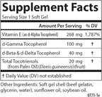 Carlson - E-Gems Elite, 400 IU (268 mg) Vitamin E with Tocopherols and Tocotrienols, Optimal Wellness, 120 Soft Gels