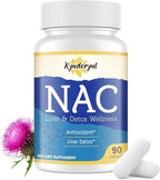 NAC Supplement N-Acetyl Cysteine | High Dose NAC 1000mg for Liver Focused | N-Acetyl-L-Cysteine with Milk Thistle & Glutathione | NAC Capsules 90-Count Vegan