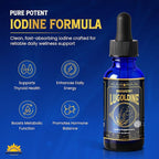Lugoldine Iodine Drops 1 oz – Patented Process (US20090022816A1), 150 mcg Iodine (100% Daily Value), Alcohol-Free & Glycerin-Free, Liquid Iodine Supplement (1 Fl Oz (Pack of 2))