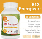 Zahler Energizer - Folate and B12 Supplement - Fast Dissolving Cherry Flavor Lozenges Dual Vitamin Methylated B12 & Folate Supplement with 1360 mcg Folic Acid + 1000 mcg Methyl Vitamin B12 (90 Count)