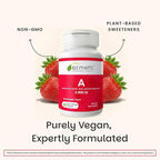 EZ Melts Vitamin A - Skin, Eye & Bone Health Supplement - Supports Healthy Nervous System - No Artificial Flavors - Non-GMO & Vegan - Strawberry Blast - 60 Dissolvable Tablets (60 Servings)