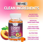CoQ10 Gummies 100mg Per Serving - 3X Strength, High Absorption, Antioxidant Supplement for Heart Health Support & Energy Production, Ultra Coenzyme Q10 Vitamins, Coq 10 Supplements - 60 Gummies