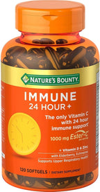 Nature’s Bounty Immune 24 Hour Immune Support Softgels, 1000mg Vitamin C, 120 Ct
