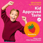 SmartyPants Kids Probiotic & Prebiotic Gummies for Digestive Health: Gut Health Supplement, Clinically Studied Prebiotic for Immune Support, Strawberry, 60 Count (30 Day Supply)