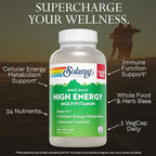 SOLARAY Once Daily High Energy Multivitamin for Women and Men – with Vitamin C, Vitamin D and Whole Food & Herb Base - Cellular Energy Metabolism & Immune Function Support – 200 Servings, 200 VegCap