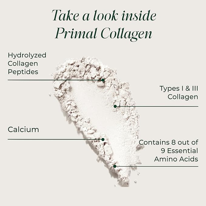 Primal Harvest Collagen Powder for Women or Men Primal Collagen Peptides Powder Type I & III, 10 Oz Collagen Protein Powder for Hair, Skin, Nails (Single, Original)