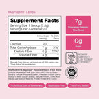 Supergut GLP1 Daily Support - Raspberry Lemon - High Fiber GLP-1 Supplement Powder for Women & Men - Sugar-Free Drink Mix for Gut Health & Digestive Support (18 Servings)