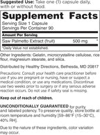 DOCTORS' PREFERRED Saw Palmetto for Men and Women Extract Supplement — 500 mg/Serving | 90 Capsules