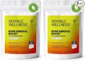 Sparkle Wellness FORTIBONE Bioactive Collagen Peptides | Collagen Powder Supplement with Nutra C Buffered Vitamin C for Bone Health | Bone Mineral Boost (No Flavor) [30 Serves] (Pack of 2)