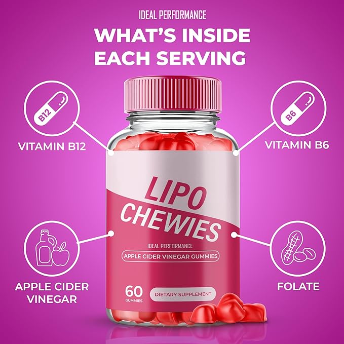 Lipo Chewies Brazillian Gummies, Lipo Chewies Keto ACV Keto Supplement Gummies - Maximum Strength, All Natural Support Formula, Keto+ACV Advanced Formula, LipoChewies Keto Gummy Reviews (5 Pack)