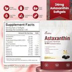 VivoNu Astaxanthin 24mg – Powerful Antioxidant Support for Skin, Eyes & Immune System – 10-in-1 Formula with Lycopene, Grape Seed, Vitamin E & Zinc – Triple Strength, 240 Softgels