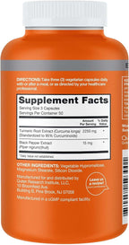 Qunol Turmeric Curcumin with Black Pepper, 2250mg Turmeric Extract with 95% Curcuminoids, Extra Strength Turmeric Supplement, Enhanced Absorption, Joint Support Supplement, 150 Vegetarian Capsules