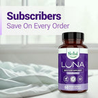 Nested Naturals Luna Sleep Aid - Non-Habit Forming Natural Sleeping Pills for Adults with Naturally Sourced Ingredients - Valerian Root, Melatonin, Chamomile, Lemon Balm, and More - 120 Vegan Capsules