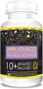 Actif AMPK Advanced Metabolic Activator with 10 Factors, Non-GMO, With Energy Support, 60 Capsules, Made in USA