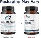 Designs for Health Ultra Methylated B12 + Methyl Folate - Vitamin B12 Methylcobalamin and Folate Supplement, Adenosylcobalamin & 5-MTHF for Nerve, Cellular Energy + Methylation Support (90 Capsules)