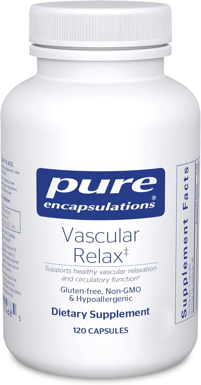 Pure Encapsulations Vascular Relax | Hypoallergenic Combination for Healthy Vascular Relaxation and Overall Circulatory Health | 120 Capsules