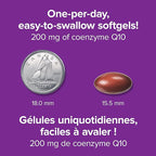 Webber Naturals Coenzyme Q10 (CoQ10) 200 mg, 60 Softgels, High Potency Antioxidant Supplement for Heart Health and Cellular Energy Production, 60 Day Supply, Gluten Free