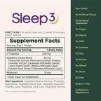 NB Sleep3 Triple Action Time Release Melatonin Sleep Aid, 10mg, Maximum Strength, Drug-Free, 120 Tri-Layered Tablets, with L-Theanine