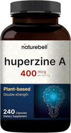 NatureBell Huperzine A 400mcg - 240 Capsules - Brain, Focus & Memory Support* - Plant-Based Nootropic Supplement - Non-GMO & Gluten-Free