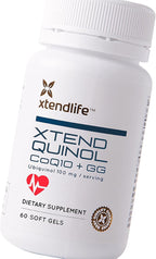 Xtendlife Xtend-Quinol CoQ10 Ubiquinol Supplement for Heart Health, Cellular Energy, and Healthy Aging - with 100mg Ubiquinol and 50mg GG (Geranylgeraniol)-4 Month Supply (Pack of 2)