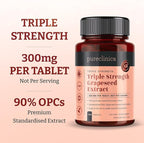 pureclinica Grape Seed Extract 300mg x 180 Tablets - 90% Oligomeric Proanthocyanidins. 300% Stronger Than Regular Grape Seed.
