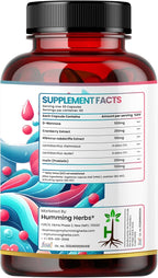 Humming Herbs D-Mannose & Cranberry Complex — with Hibiscus, Inulin Prebiotic & Probiotics (Lactobacillus rhamnosus & L. reuteri) — 120 Capsules (60 Days) — Urinary Tract Health Support