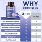 Magnesium L-Threonate Capsules, High Absorption Magnesium Supplement 1600mg, Chelated Magnesium for Brain, Cognitive, Sleep & Muscle Support, Gentle on Stomach, 120 Vegan Capsules