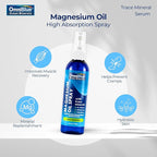 OmniBlue Magnesium & Ocean Mineral Spray- Topical, Ionic & Bioavailable Trace Minerals - Relief for Soreness, Cramps, Joints and Sleep - Spray Absorbs Fast, No Sting - USA Made (6oz)