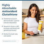 Researched Nutritonals Tri-Fortify Liposomal Glutathione Supplement Liquid Gel - Clinically Researched Detox & Immune System Support, Antioxidant - Superior Absorption - Natural Orange, 8 Fl Oz