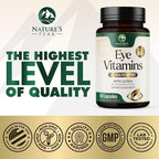 Eye Vitamins Supplements - 3x Strength Eye Health Vitamin with Lutein and Zeaxanthin - Vision Macular Health & Dry Eyes Support With Zinc, Vitamins C E & Minerals, Bottled in USA - 60 Capsules
