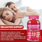 Magnesium Glycinate Gummies 600mg for Women and Men, High Absorption Magnesium Glycinate with Vitamin D, B6, and CoQ10 for Calm Support & Sleep, Sugar Free, Vegan, 120 Count