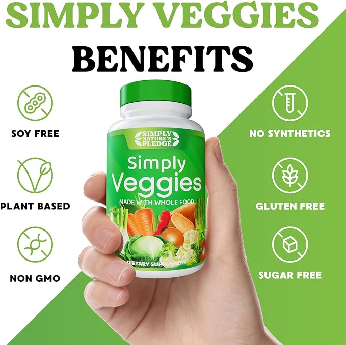Simply Nature's Pledge - Made with Whole Food Superfoods, Packed with Beta Carotene & 18 Different Vegetables - 100% Soy Free