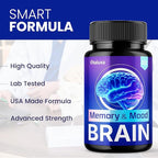 (2 Pack) Brain Memory and Mood Capsules, Memory & Mood Brain Capsulas Supplement, Brain Health & Loss Support Pills, Cleansing Double Clean Pastillas, Advanced Wellness Nootropic Pills Reviews (120ct)