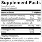 Designs for Health Homocysteine Supreme - Methylated B Vitamins with Riboflavin, B6, B12, Folate, L-Serine & TMG for Brain Support & Heart Health - Methylated Multivitamin (60 Capsules)