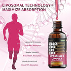 Liposomal Vitamin B12 Sublingual Methylcobalamin – Vitamin B Complex Liquid Drops with B6, B1 & B3 – Fast Absorption B12 Vitamins for Energy, Focus, Brain & Heart Support – Organic, Non-GMO, 2 fl oz