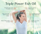 ALGAECAL Triple Power Omega 3 Fish Oil - EPA DHA Omega 3 Supplement 1200mg, Liquid Fish Oil with Turmeric Curcumin & Astaxanthin, Joint Support & Inflammation Relief, Mango Flavor, 16 oz