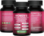 Women's Vaginal Probiotics 100B CFU with D-Mannose & Organic Cranberry | pH Balance & Yeast Balance Support | Doctor-Formulated + Prebiotics | Vegan & Non-GMO