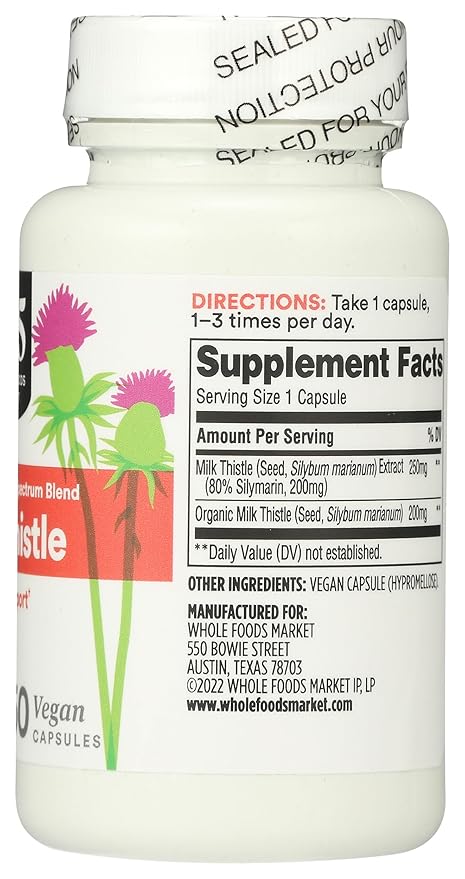 365 By Whole Foods Market, Milk Thistle, 60 Count