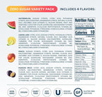 DripDrop Sugar Free Hydration Packets - Zero Classic Variety Pack - Single Serve Electrolytes Powder Drink Mix - Lemon Lime, Watermelon, Peach, Passion Fruit - Non-GMO, Gluten Free, Vegan - 32 Sticks