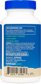 Nutricost Fiber Capsules with Prebiotic Fiber Supplement 150 Capsules - CCOF Certified Supplement, Made with Organic Psyllium Husk & Organic Jerusalem Artichoke, Gluten Free, 3 G Per Serving