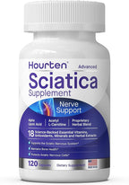 Advanced Sciatic Nerve Support Relief: Alpha Lipoic Acid - 18 in 1 Sciatica Supplements - Vitamin B Complex - Made in USA (120 Capsules)