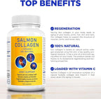 Salcoll Premium Marine Collagen Capsules, 120 Count, Fish Collagen Supplement for Joint Support, Skin, Hair & Nails