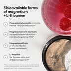Moon Juice Magnesi-Om Magnesium Powder Supplement - Chelated Magnesium Complex + L-Theanine Blend for Rest, Relaxation & Regularity - Vegan, Non-GMO & No Sugar, Berry, 7.7 oz, 55 Servings