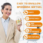 30mg Spermidine Supplement for Men & Women, High Absorption, More Potent Than Spermidine 3HCL - for Cellular Renewal, Longevity & Cognitive, Fermented Wheat Germ Extract, Pure & Natural, 60 Softgels