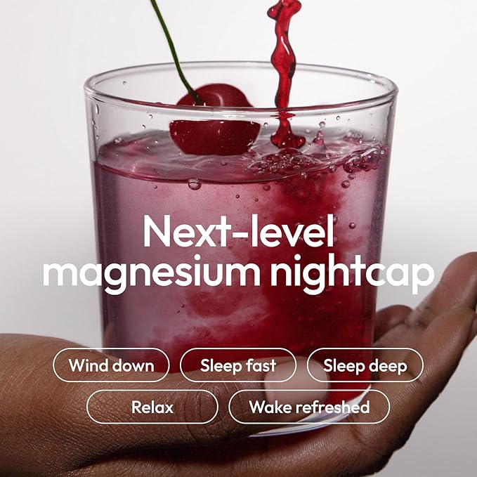 Moon Juice Sleepy Magnesi-Om - Sleep Supplement Powder with Magnesium Glycinate, L-Theanine & Plant-Based Melatonin, Sugar-Free Bedtime Drink Mix for Deep Sleep w/o Grogginess, Cherry, 35 Servings
