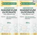 Nature's Bounty Calm Magnesium Glycinate Supplement - High Absorption Magnesium for Relaxed Mood, Heart & Bone Health, 90 Capsules (Pack of 2)