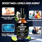 NAD Supplements for Women & Men, Liposomal NAD Nicotinamide Riboside Resveratrol 900mg w. B3 Vitamin Quercetin TMG, Liquid Resveratrol NAD Plus Supplement for Anti-Aging Energy Focus Longevity