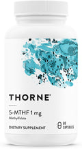 THORNE - 5-MTHF - Methylfolate (Active B9 Folate) Supplement - Supports Cardiovascular Health, Fetal Development, Nerve Health, Methylation & Homocysteine Levels* - 60 Servings - 5-MTHF 1mg